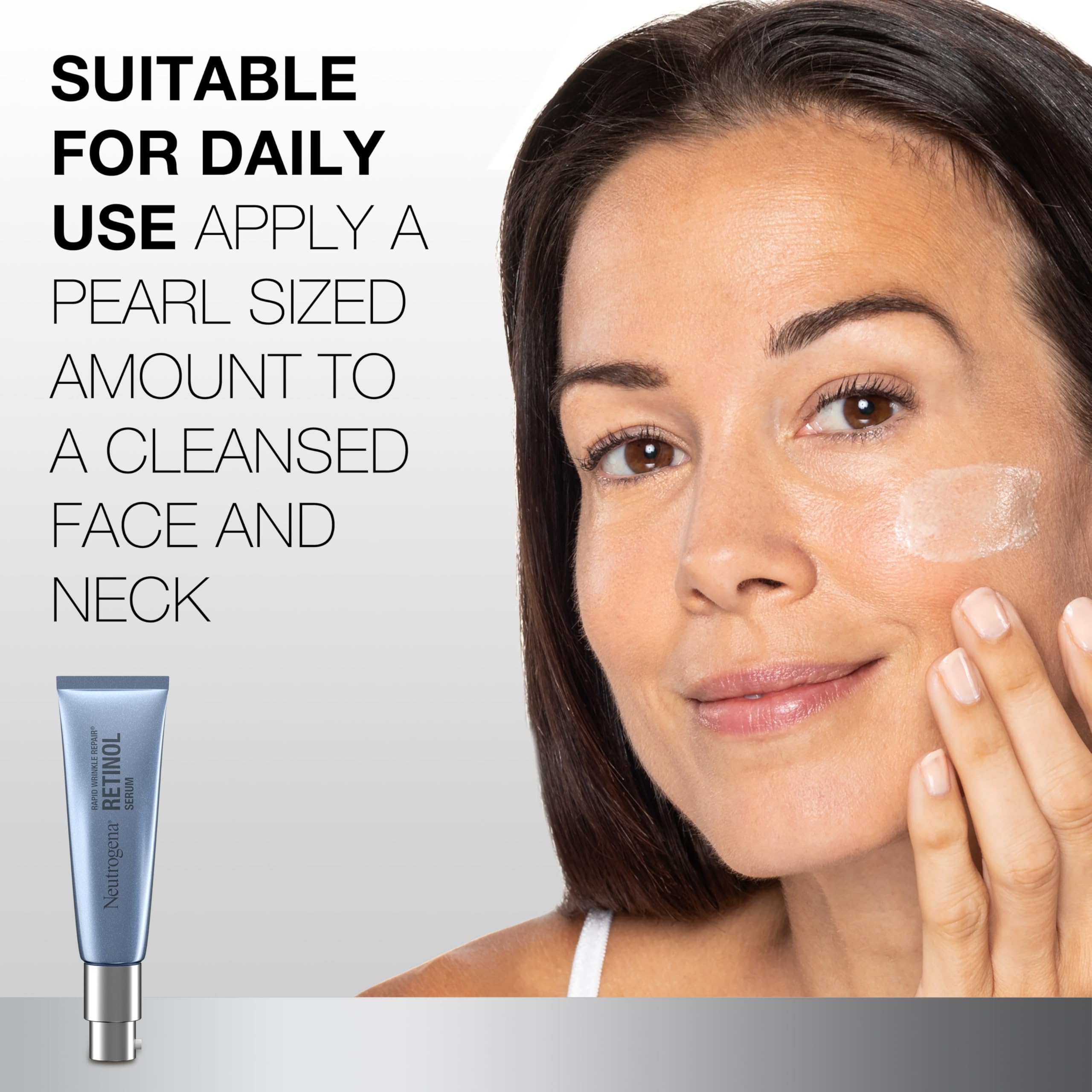 Neutrogena Rapid Wrinkle Repair Retinol Face Serum, Daily Anti-Aging Serum for Face with Retinol & Hyaluronic Acid to Fight Fine Lines, Wrinkles, & Dark Spots, 1 fl. oz