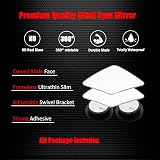Ampper Rhombus Blind Spot Mirror 2 Pack Frameless Convex Wide Angle HD Glass view 2