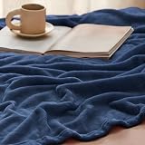 Bedsure Fleece Throw Blanket 150x200 cm Mineral Blue Microfibre view 5