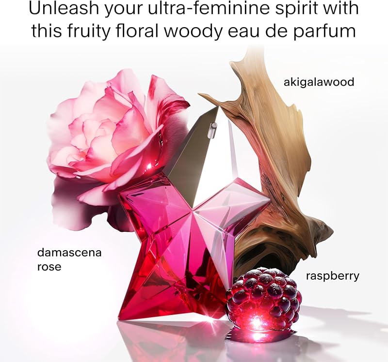 Angel Nova Eau de Parfum, Perfume para Mulheres, Aroma Floral com Nuances Amadeiradas e Frutadas, Fragrância Cativante, Reutilizável, 100 ml