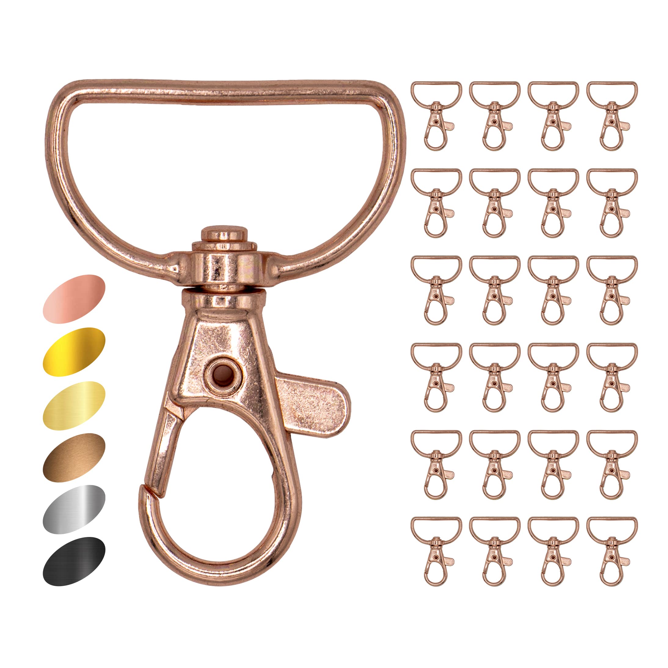 EkoDeko 25er Pack RoséGold Schlüsselanhänger Karabiner Makramee Zubehör