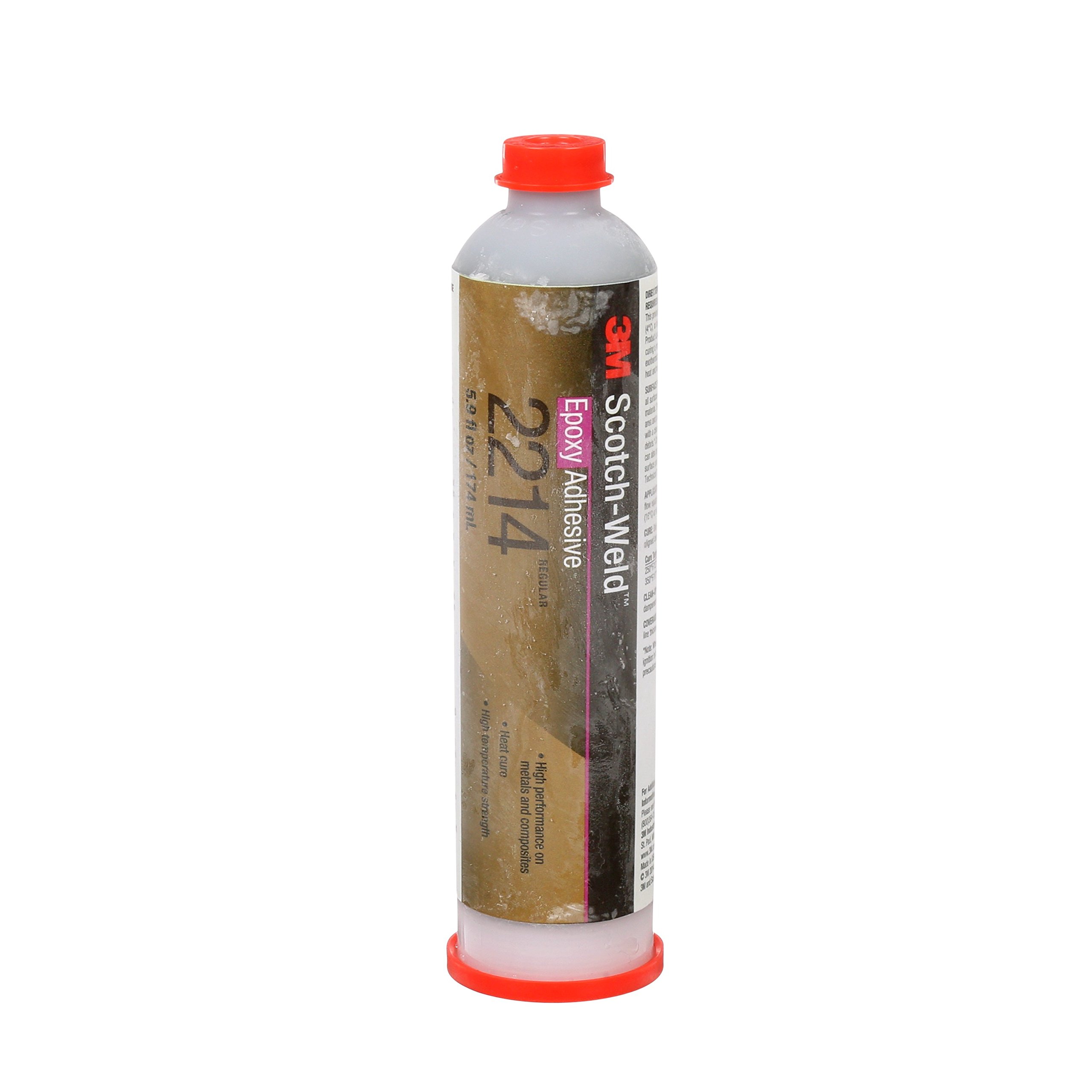 3M ScotchWeld Epoxy Adhesive 2214 HiDensity Gray, 6 Fl Oz Plastic