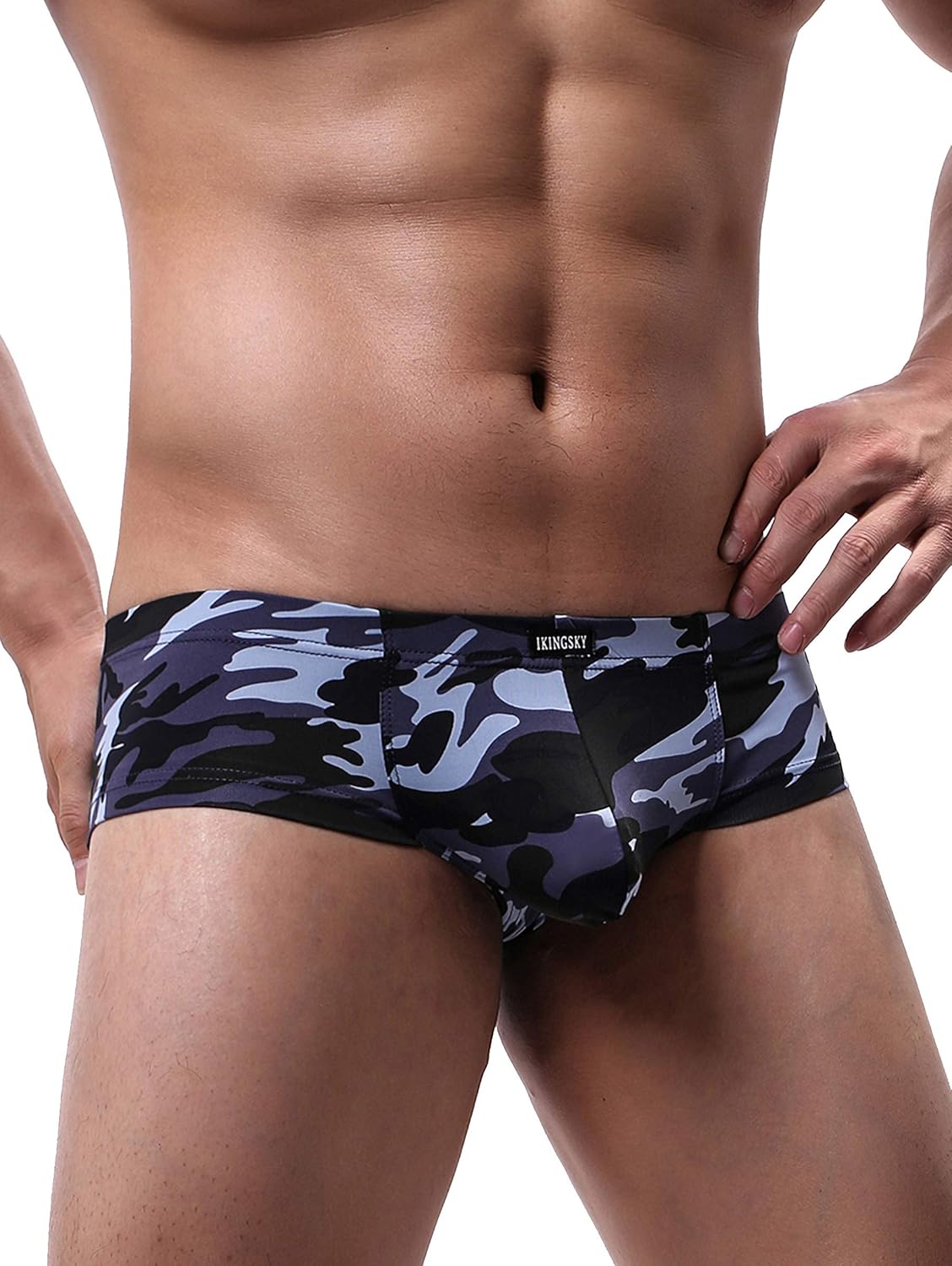 iKingsky Men's Camouflage Cheeky Boxer Briefs Sexy Mini Cheek Thong Underwear Stretch Brazilian Back Mens under Panties at  Men’s Clothing store