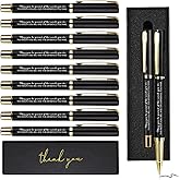 PerKoop 30 Set Thank You Pen Employee Appreciation Graduation Ballpoint Pen with Engraved Inspirational Quotes with Box for Nurse Appreciation Week Teacher Office Black Ink(Black,Difference)