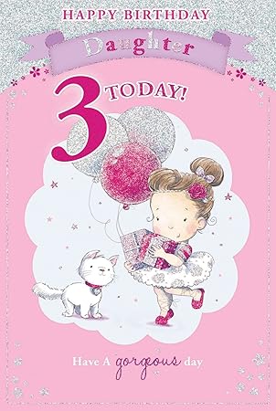 Amazon Com Candy Club Daughter S 3rd Birthday Card 3 Today