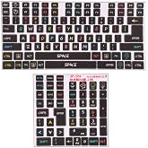 Vikye 2-Pack Universal English Keyboard Stickers, Frosted, PVC, Scratch , Suitable for 84-108 Keys Mechanical Keyboards