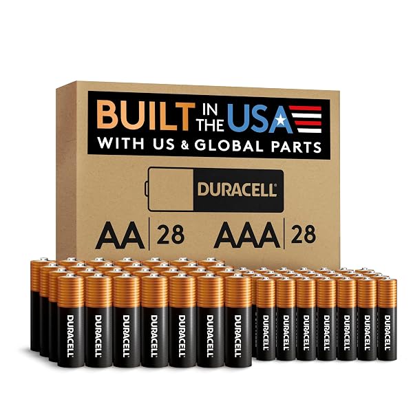 DURACELL COPPERTOP AA + AAA BATTERIES, 56 COUNT...
