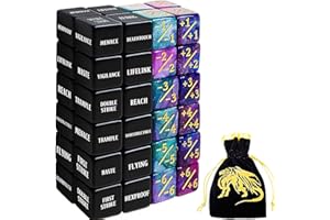 PUGED 48 PCS MTG Counter Token Dice Abilities Keyword Counters Bulk Creature Stats Buff Magic The Gathering Tokens Dice Set with Bag TCG Card Games Accessories (MTG)