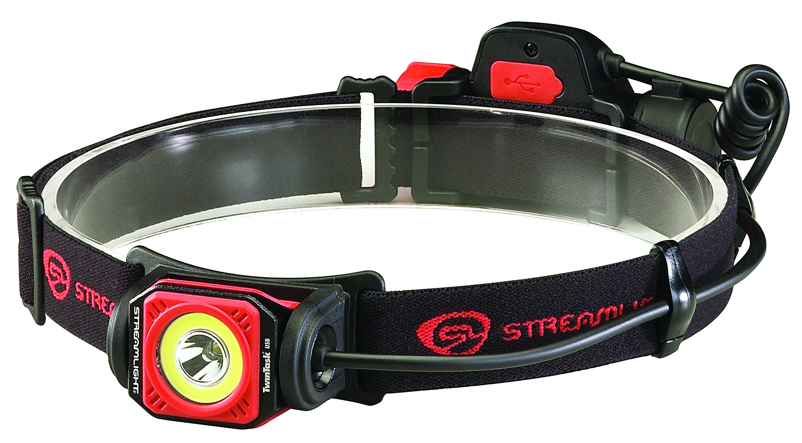 Photo 1 of Streamlight 51064 Twin-Task 375-Lumens USB Headlamp, Box, Black/Red