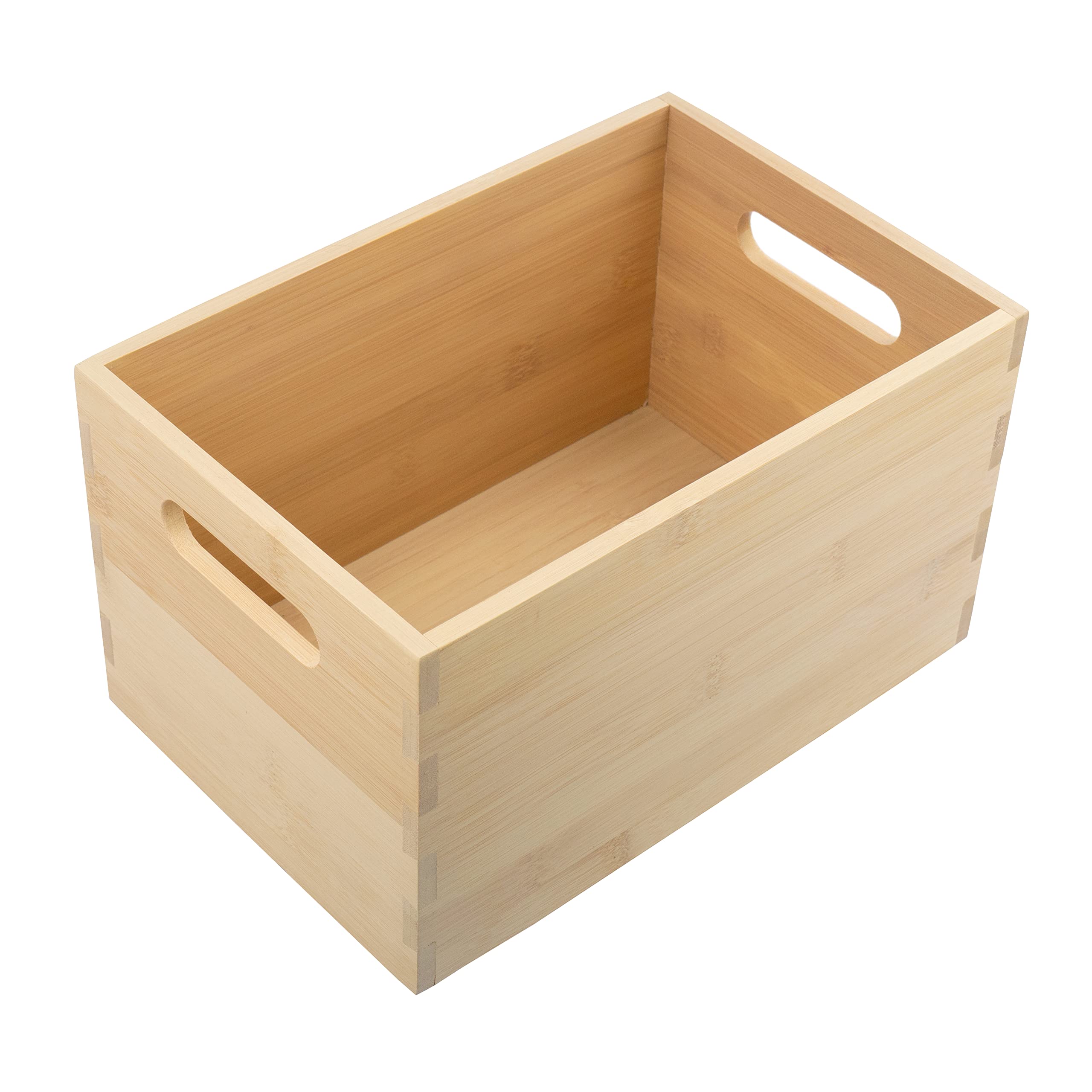 Ikea UPPDATERA Bathroom Storage Box/Crate with Handles, Light Bamboo, 16x24x15 Centimetres, Brown