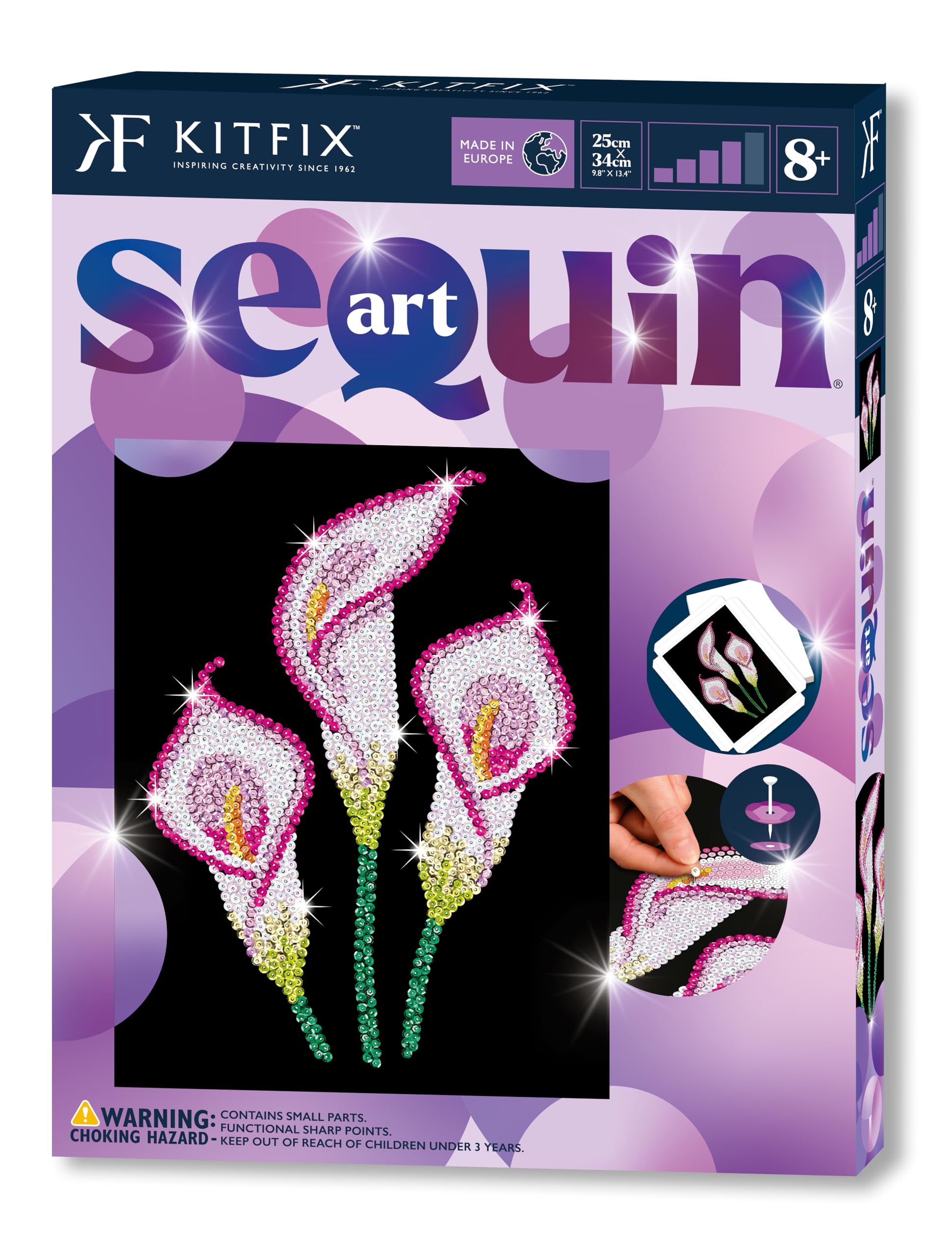 Sequin Art Purple Craft Kits (Calla Lily)
