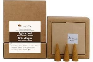 Premium Agarwood Incense – 16 Cones – No Chemical Fragrance – Ideal for Meditation, Focus, and Relaxation – Woody & Soothing 
