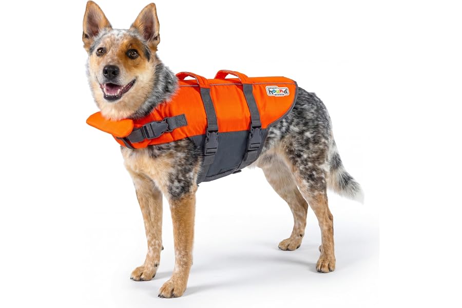 Outward Hound Granby Splash Orange Dog Life Jacket, Medium
