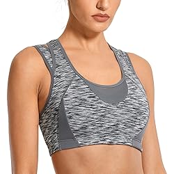 SYROKAN Sports Bras for Women High Support Mesh