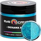 Eye Candy Pigments Premium Blue Mica Powder - Okinawa Blue (50gr) - for Epoxy, Resin, Soap, Paint, Woodworking, Acrylic Pouring, Bath Bombs, Fishing Lures - DIY Arts and Crafts Additive