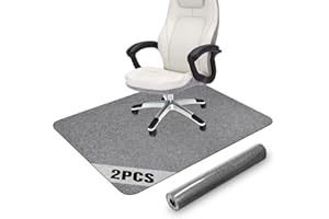 PLACOOT 2 Pack Office Chair Mat for Hardwood Floor, 55"x35" Computer Chair Mat, Desk Chair Mat, Large Anti-Slip Floor Protector for Home Office Light Grey (Roll Packaging)
