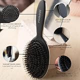 FRAMAR Boar Bristle Hair Brush Women Slick Back Soft Bristle Brush view 2