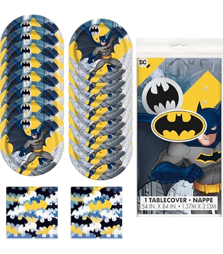 Assiettes à Dîner Pour Fête D'anniversaire, La Ligue Des Justiciers Batman 9 Po Paq 8 8538997p Assiettes à Dîner Pour Fête D'anniversaire, La Ligue Des Justiciers Batman 9 Po Paq 8 8538997p