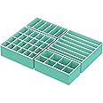 Simple Houseware Closet Underwear Organizer Drawer Divider 4 Set, Turquoise