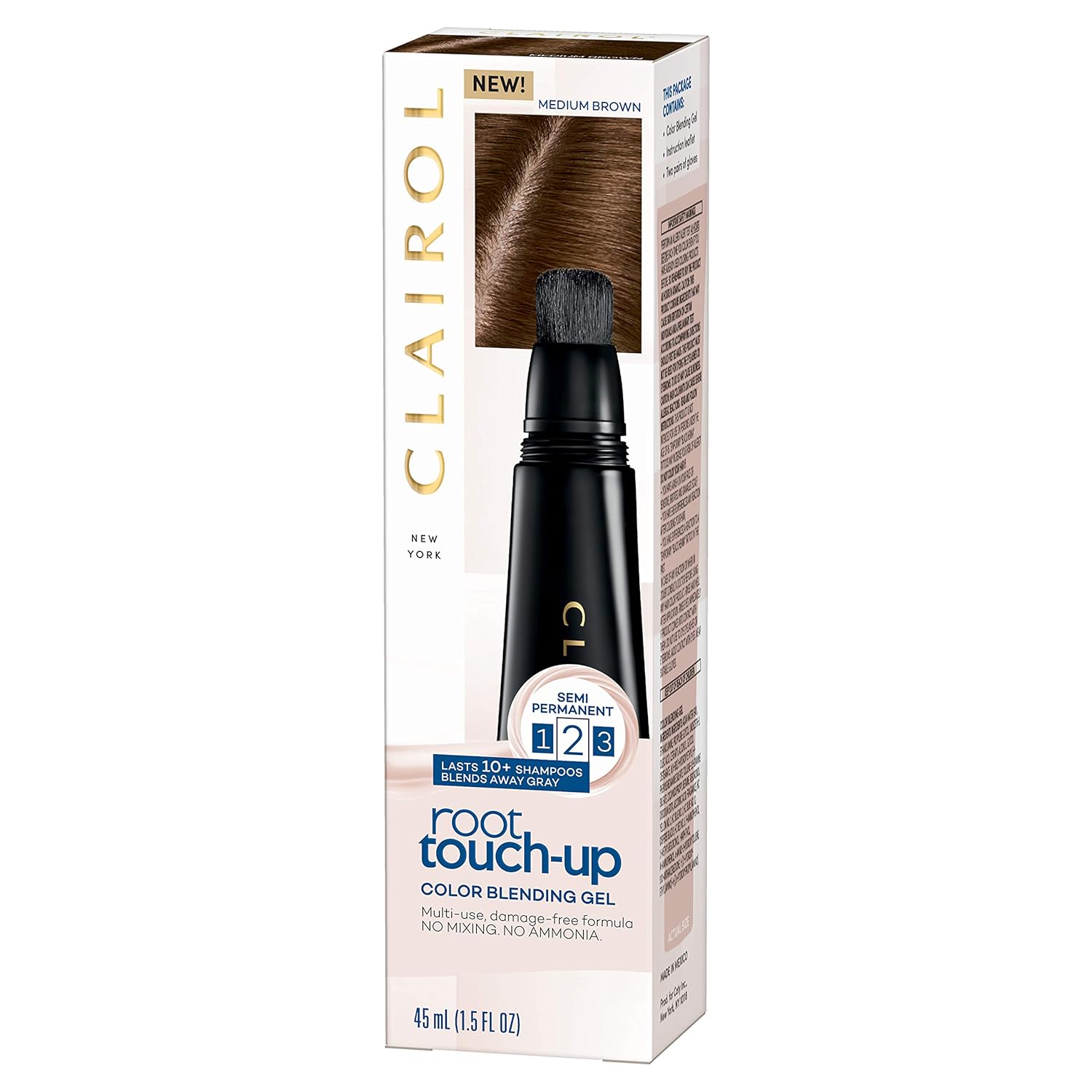 Clairol Clairol Root Touch-Up Color Blending Gel, 5 Medium Brown, 1.5 Fl Oz, Pack of 2 : Beauty