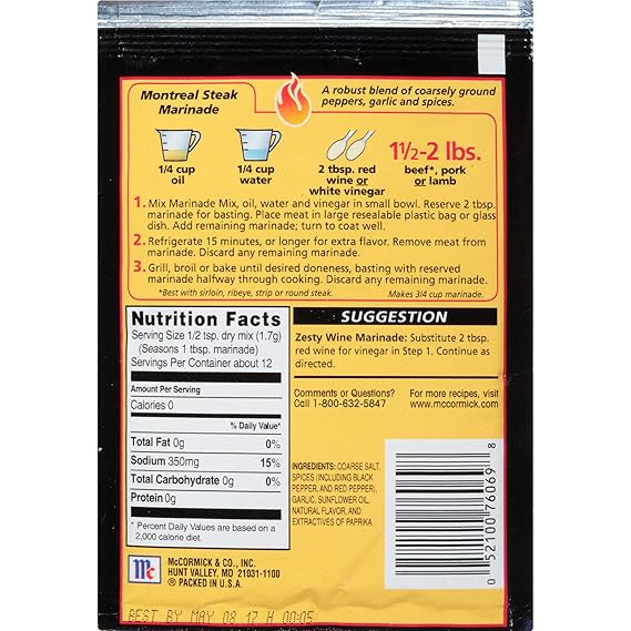 Amazon.com : Grill Mates Montreal Steak 