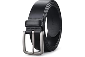 Buffway Men's Leather Belt,1.5" Handmade Top-Grain Leather–Durable,Comfortable,Suitable for Everyday Formal & Casual Wear