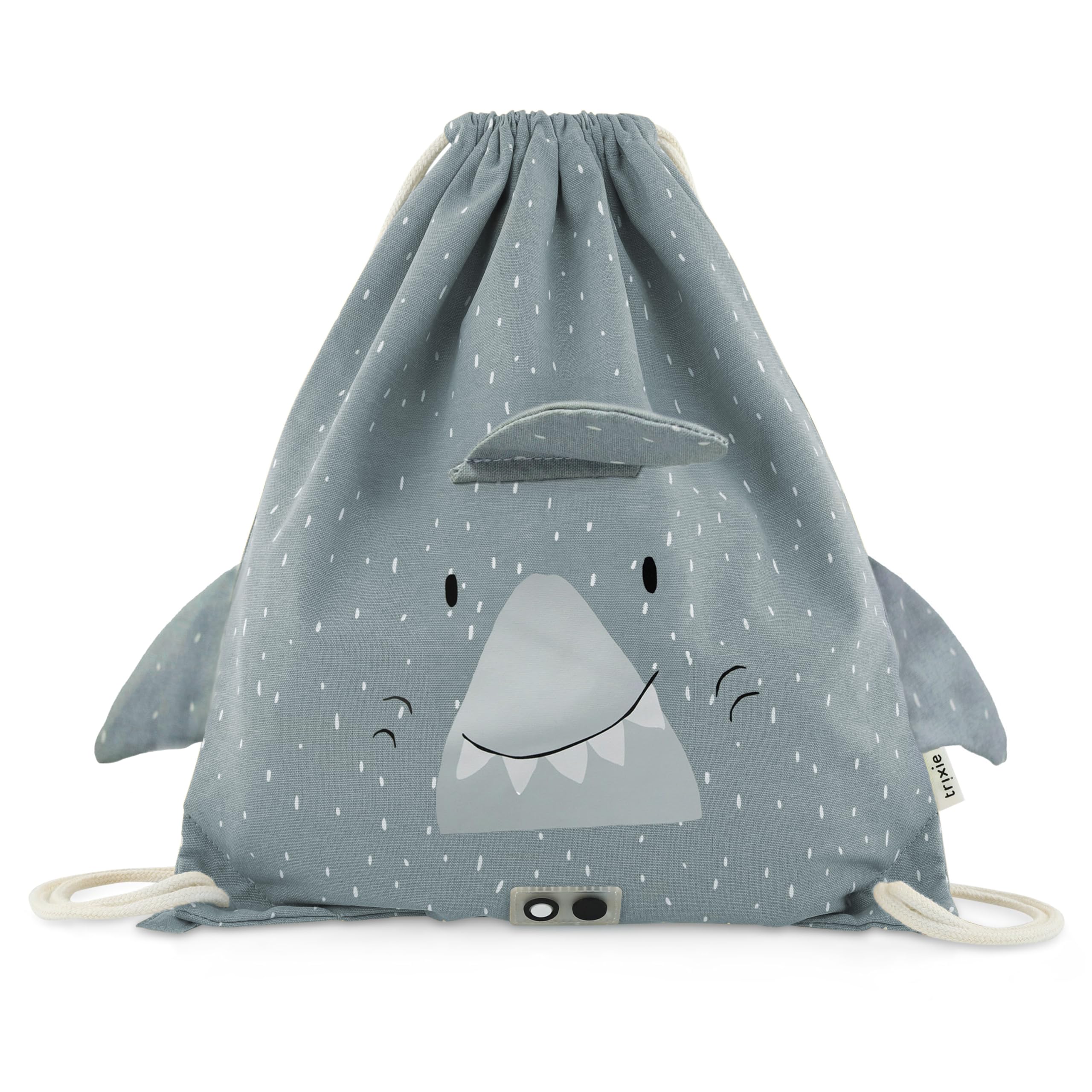 Trixie Unisex Kid's Drawstring Bag Mr. Shark, Grey, One Size