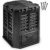 Garden Composter Bin Made from Recycled Plastic – 95 Gallons (360Liter) Large Compost Bin - Create Fertile Soil with Easy Ass