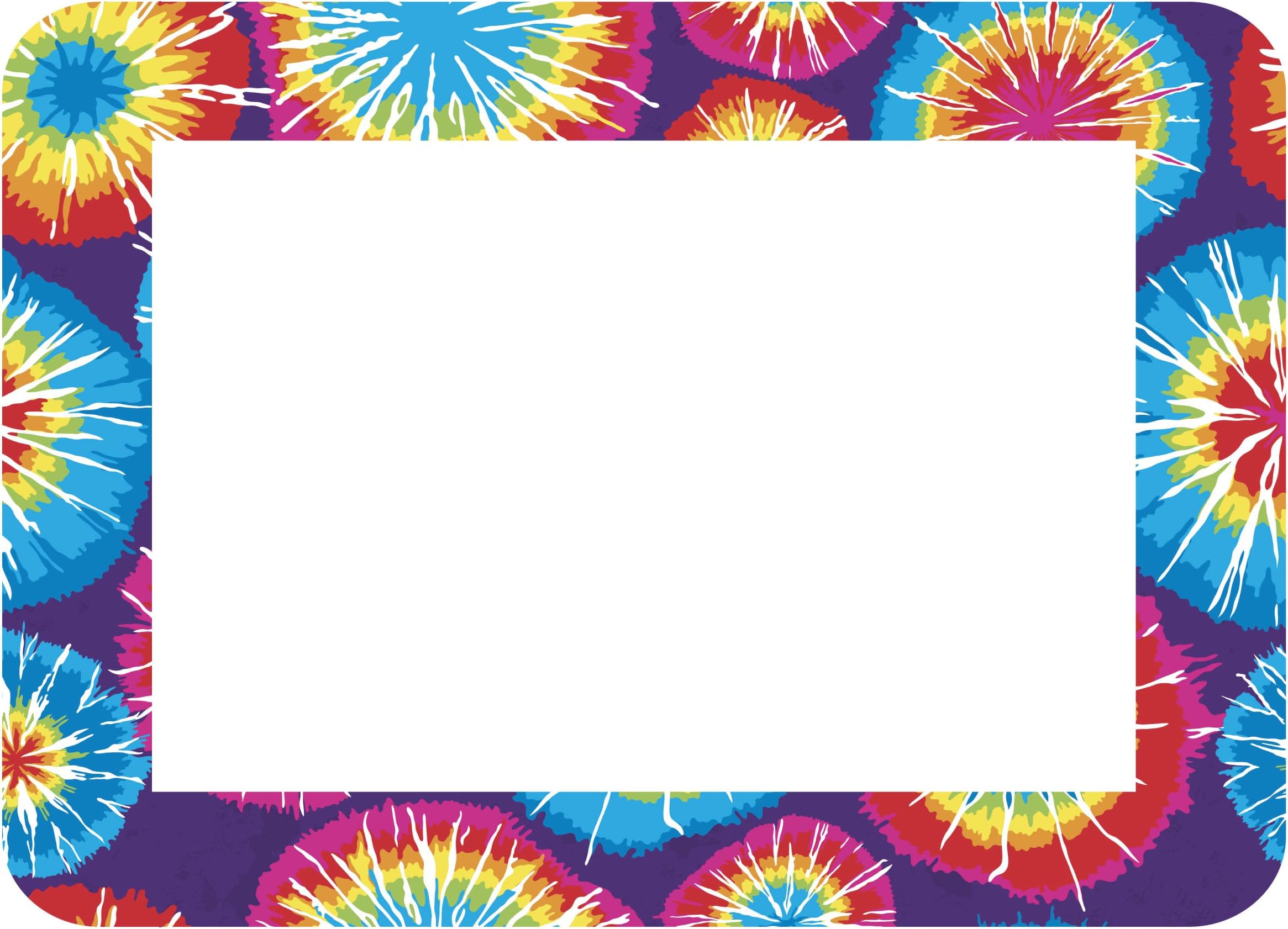 Fodeez Frames Trendy Kidz 5 x 7 Inches Photo Area Peel and Stick Adhesive Picture Frame/Dry Erase Board Tie Dye