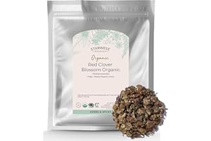 Organic Red Clover Blossom Whole 1 Lb (453 G) - Starwest Botanicals