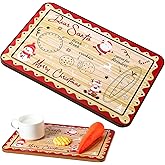Personalised Christmas Eve Santa Milk And Cookies Treat Board - Reindeer Carrots Snack Tray - UK - View #5