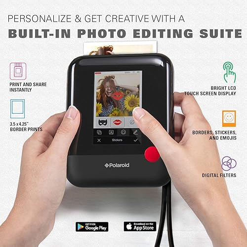 Polaroid WiFi Wireless 3x4 Portable Mobile Photo Printer (Black