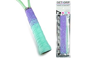 Get A Grip - Custom Tennis Racket Grip Tape - Anti-Slip/Quick-Drying Tennis Overgrips - Precut Badminton Racket Grip with Finishing Tape