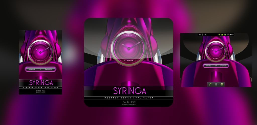 Syringa Beautiful Clock Widget Theme for Android