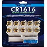 Tabbed CR1616 Battery with Solder Tabs, 10x CR1616 3V Lithium Battery, Gameboy Cartridge Battery Ruby Gameboy Advance SP Fire