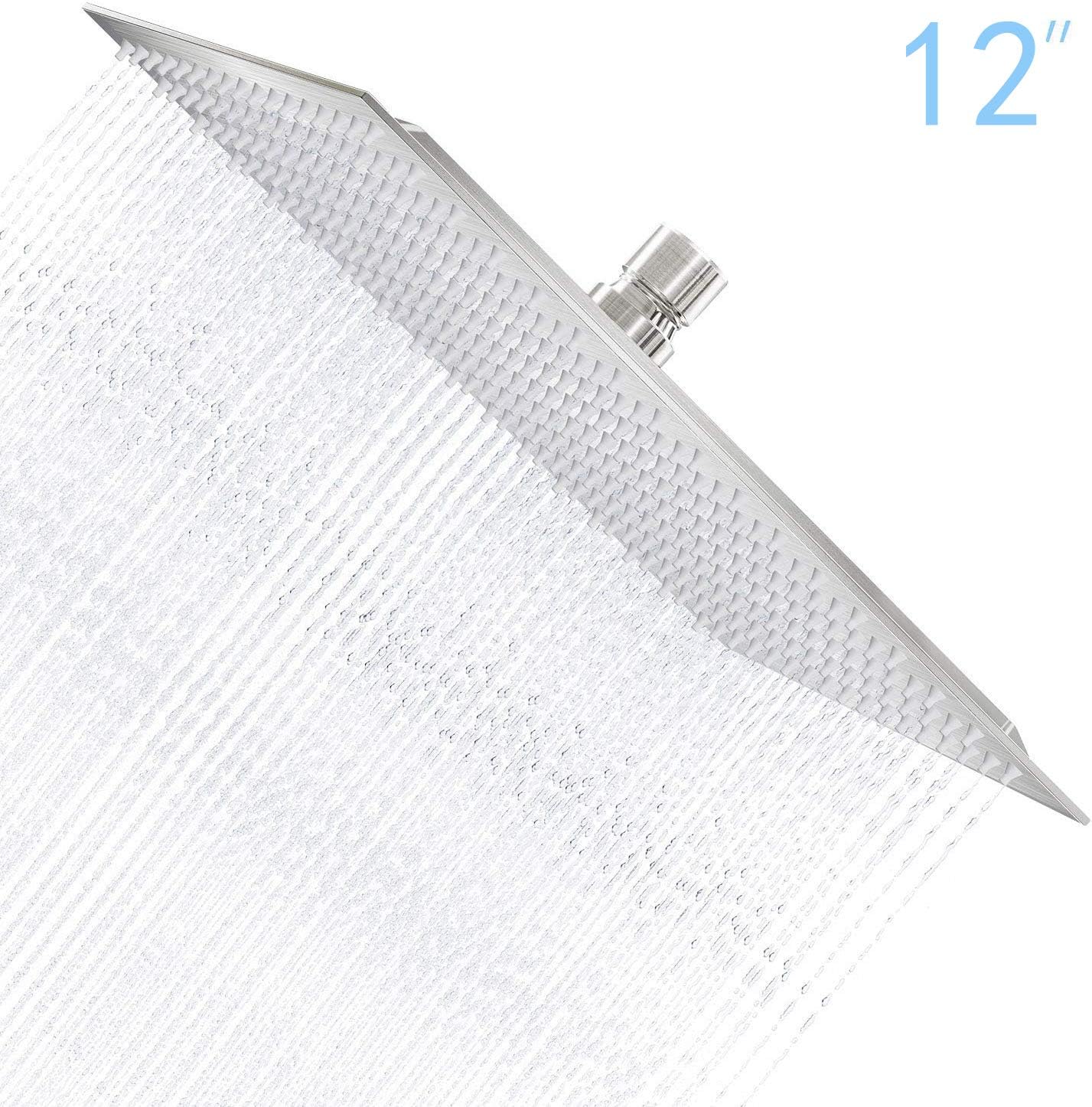 12-inch Rain Shower Head High Pressure High Flow Rainfall Shower head Bath Shower Waterfall 304 Stainless Steel for Bathroom