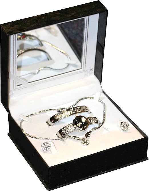 Philip Mercier Ladies Watch Set with Watch, Bangle, Earrings and Necklace Amazon.co.uk Watches