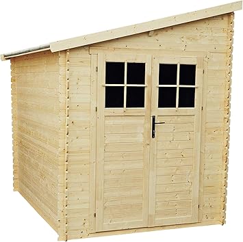 Gartenhaus Wels 2 65 1 90 Meter Aus 19 Mm Blockbohlenhaus Amazon De Baumarkt