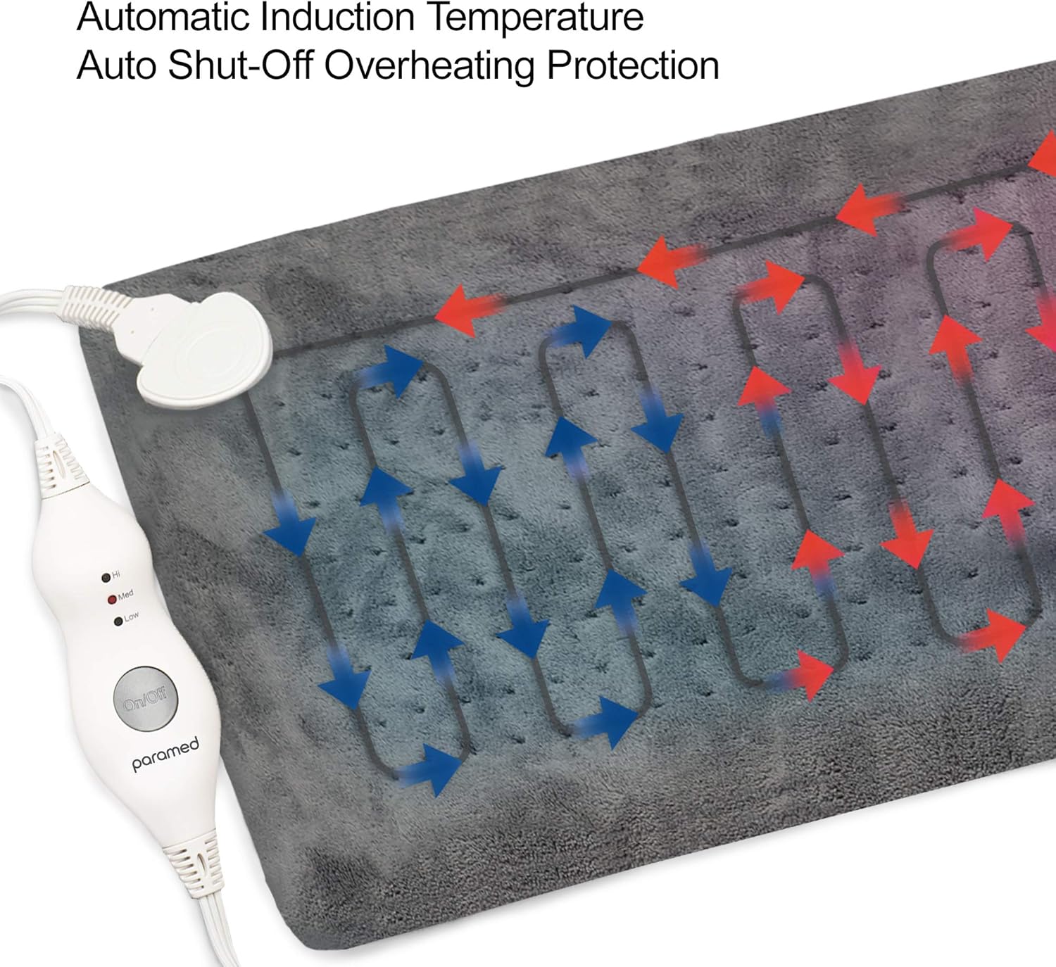 PARAMED XL King Size Heating Pad Extra Large 12” x 24”: Health & Personal Care