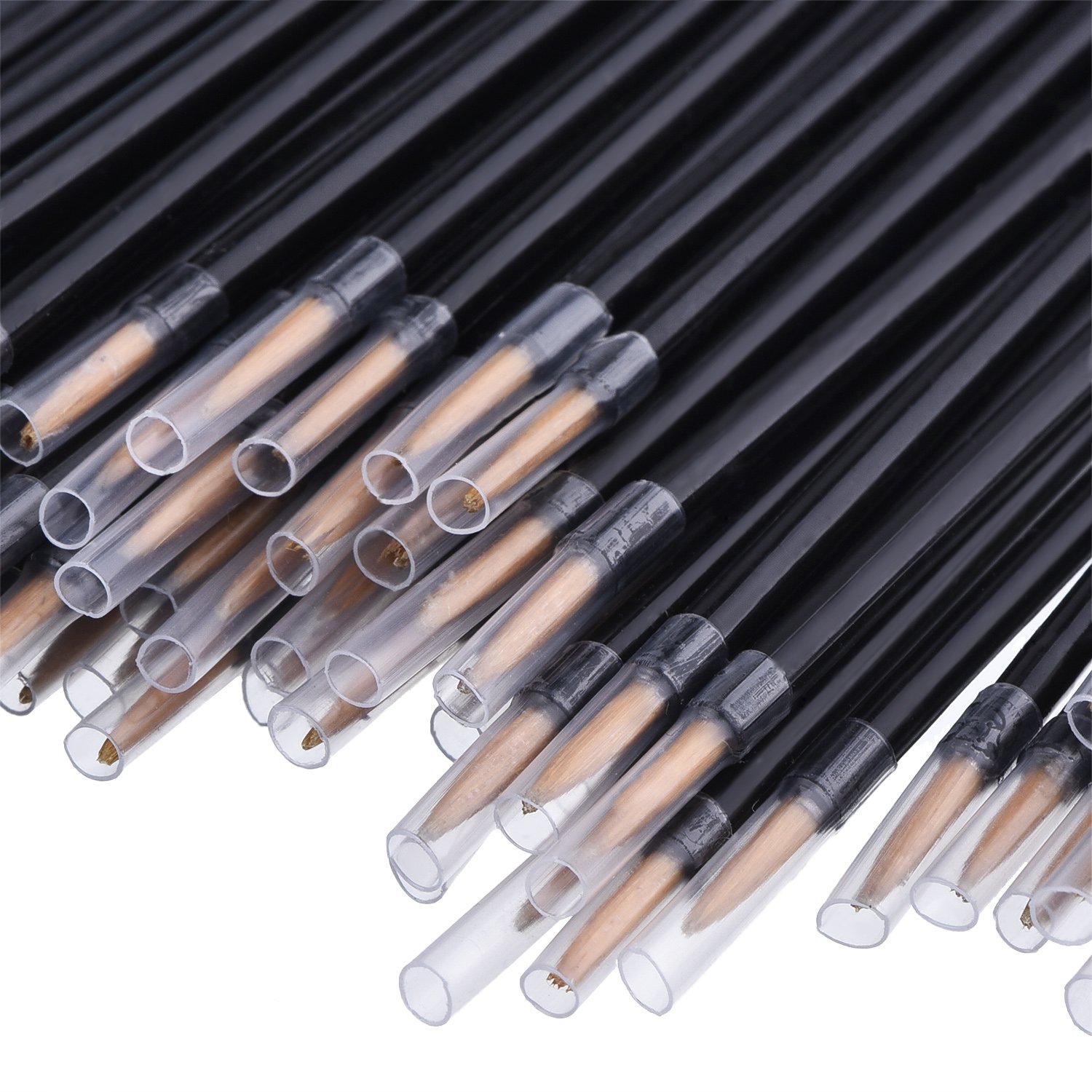 eBoot 100 Pack Disposable Eyeliner Brush Applicator Cosmetic Eye Wands Makeup Tool: Beauty