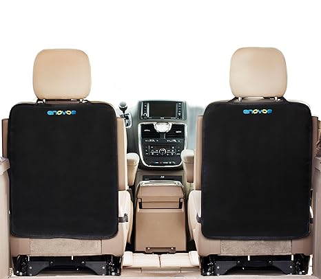 enovoe kick mats 2 pack premium quality car seat protector mat best waterproof protection of your upholstery from dirt