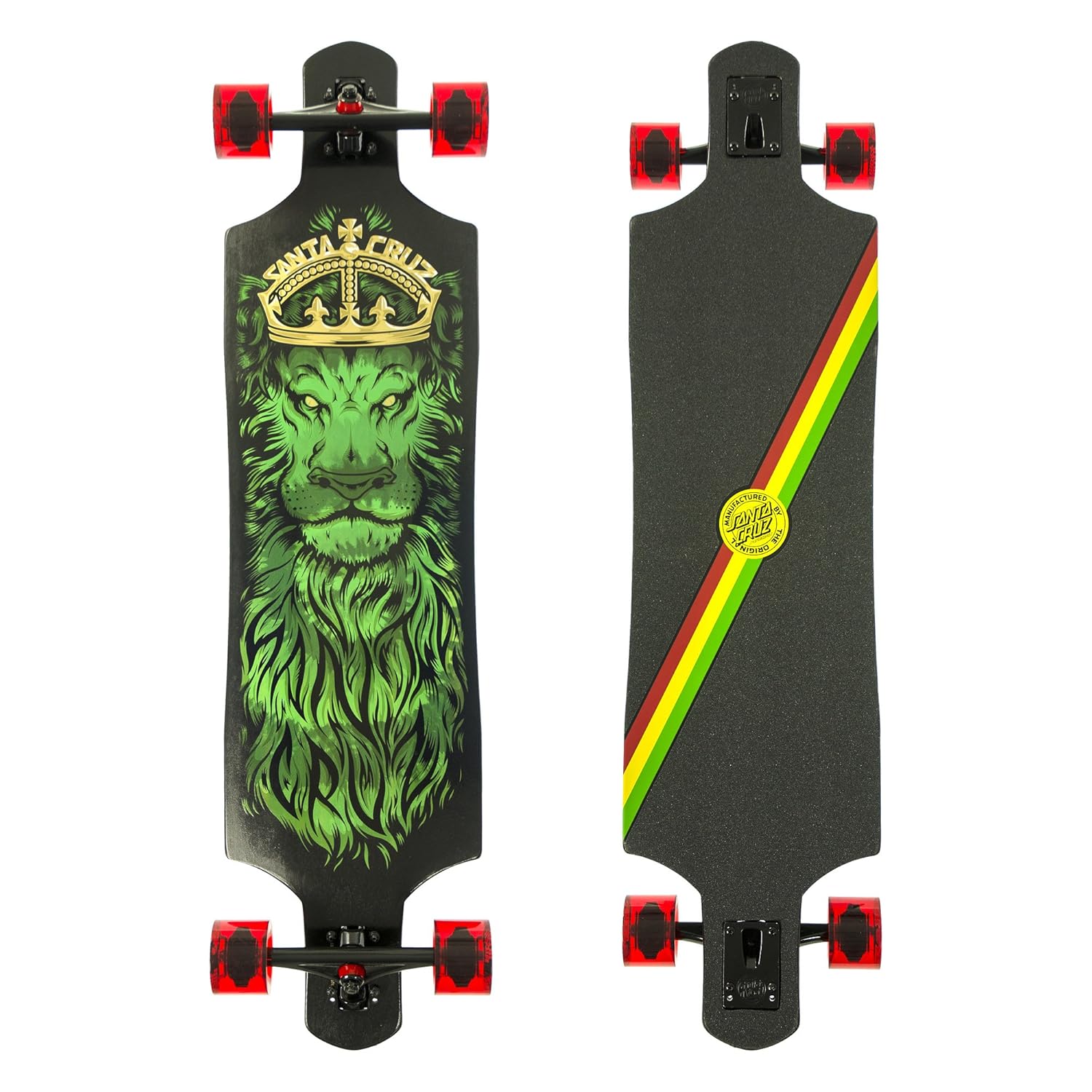 Santa Cruz longboard lion god drop thru tie dye 10.0" x 40