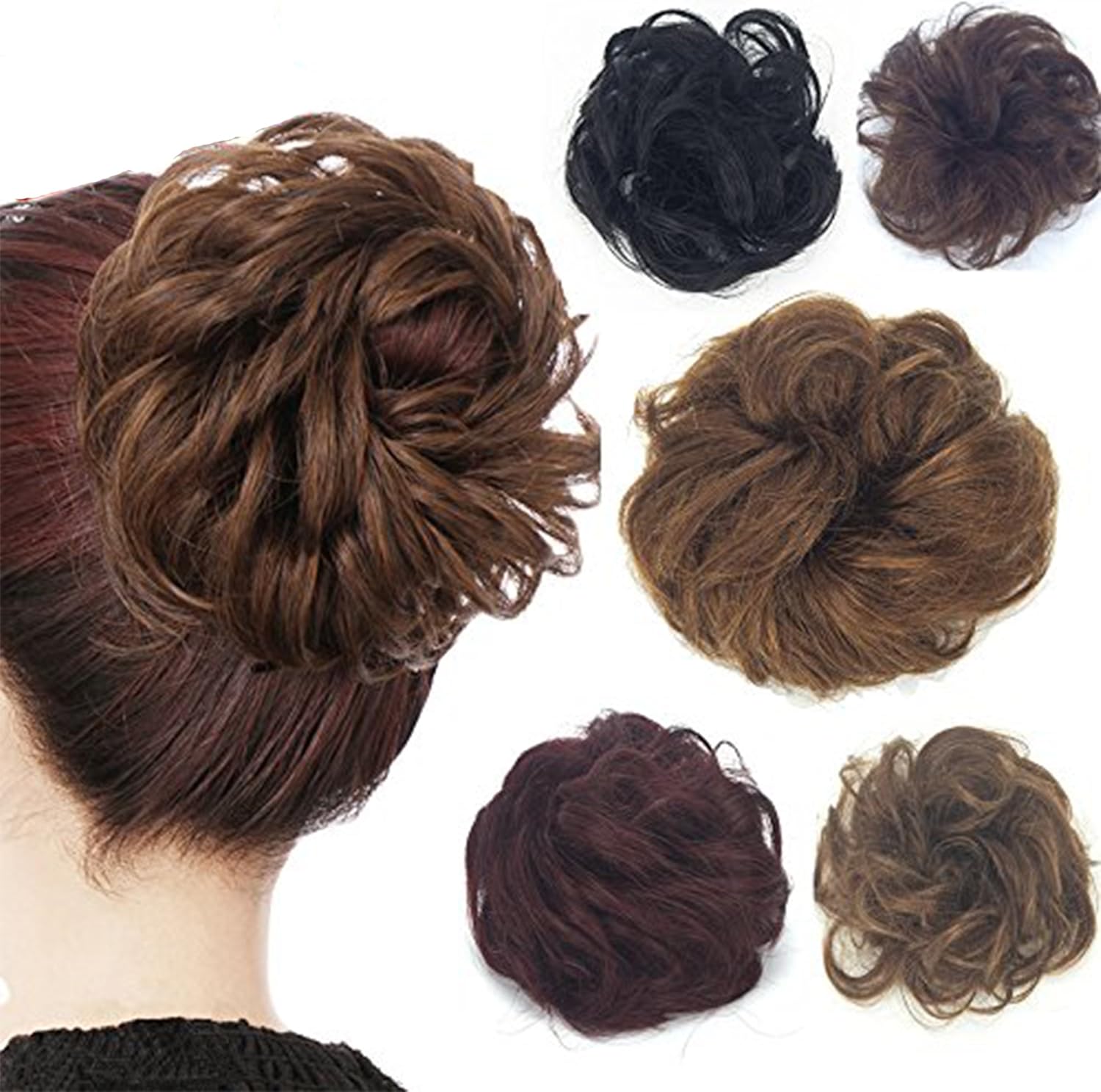 Florata 100 Human Hair Bun Up Do Hair Piece Hair Ribbon Ponytail