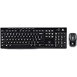 Logitech MK270 Wireless Keyboard/Mouse Combo,  Logitech Wireless Mouse USB (Black)
