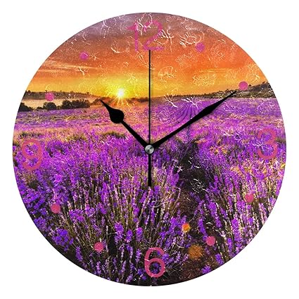 Amazon Com Purple Flower Wallpaper Lavender Frameless Round
