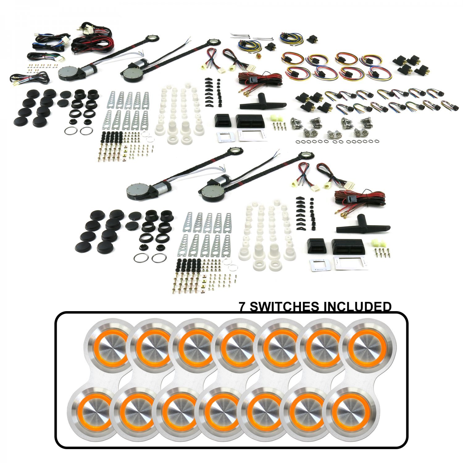 Amazon.com: AutoLoc Power Accessories 18522 4-Door Power Window Kit (with 7  Retro Billet Switches - Orange Illumination): Automotive
