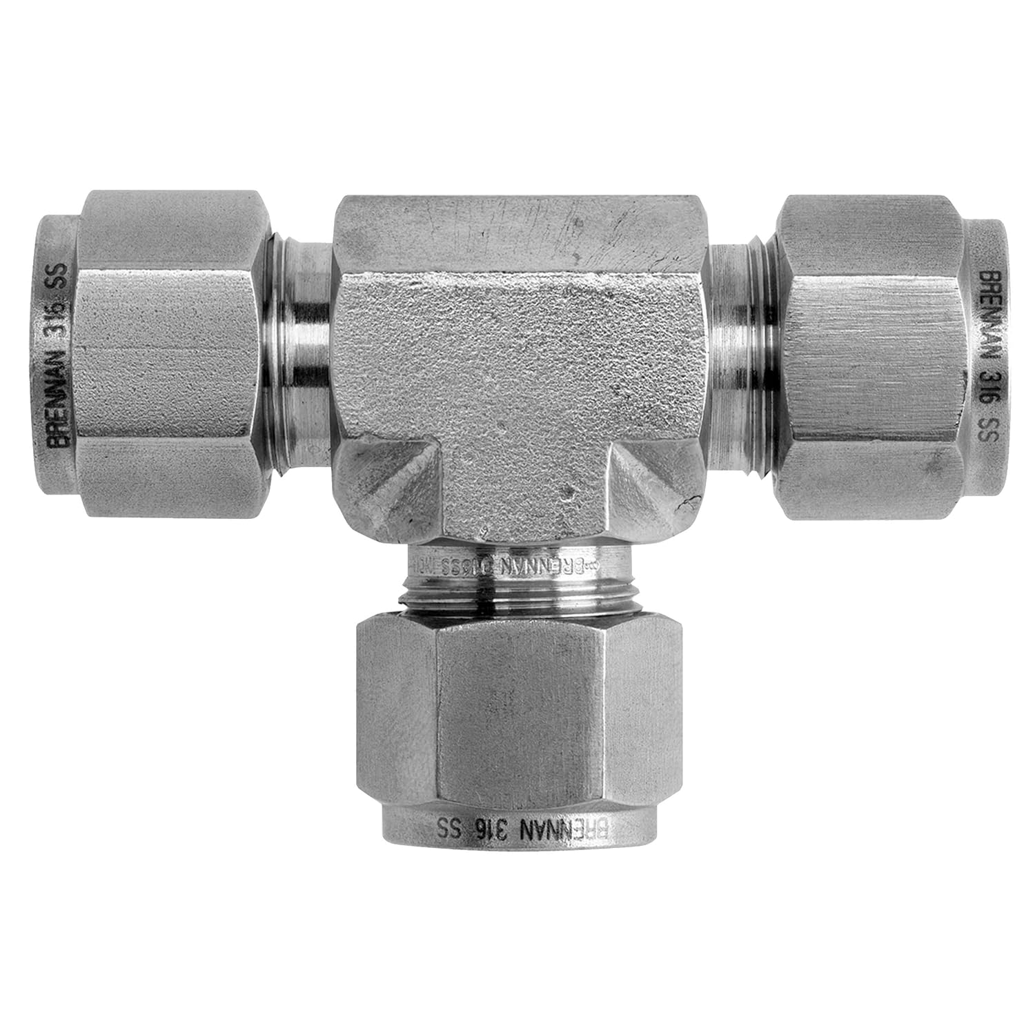 Brennan Industries N2603060604SS Stainless Steel Tee DoubleFerrule