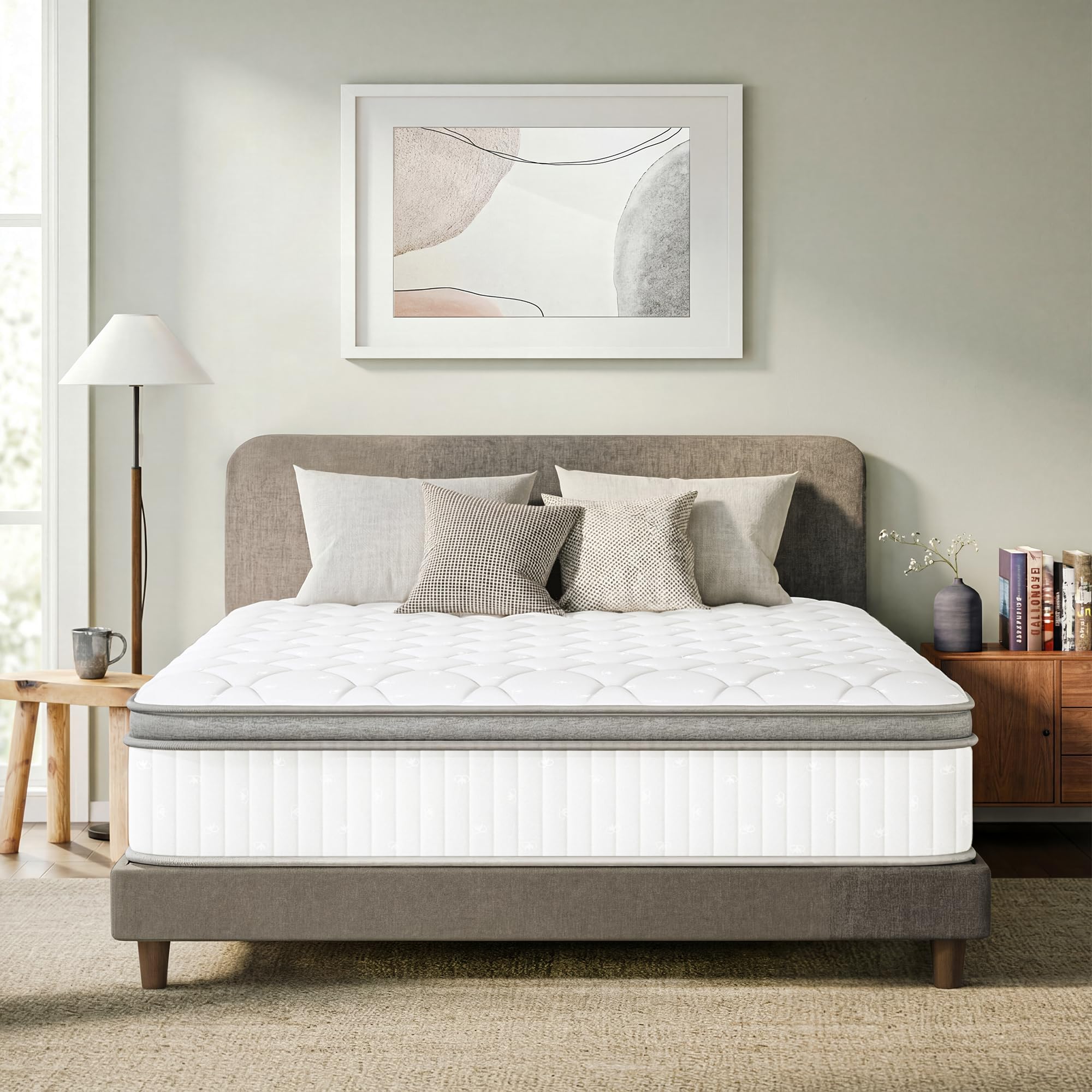 Photo 1 of GAESTE Full Size Mattress in a Box, 10 Inch Hybrid Mattress with Comfort Memory Foam and Pocket Springs, Medium Firm, Pressure Relief, CertiPUR-US Certified (Full, 10 in)