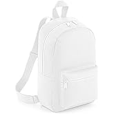 BagBase Mini Essential Knapsack Bag (One Size) (White)