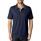 FlowTech Men's Performance Polo Shirt DryMax Quick‑Dry Pinhead Texture Breathable Moisture‑Wick Odor‑Free